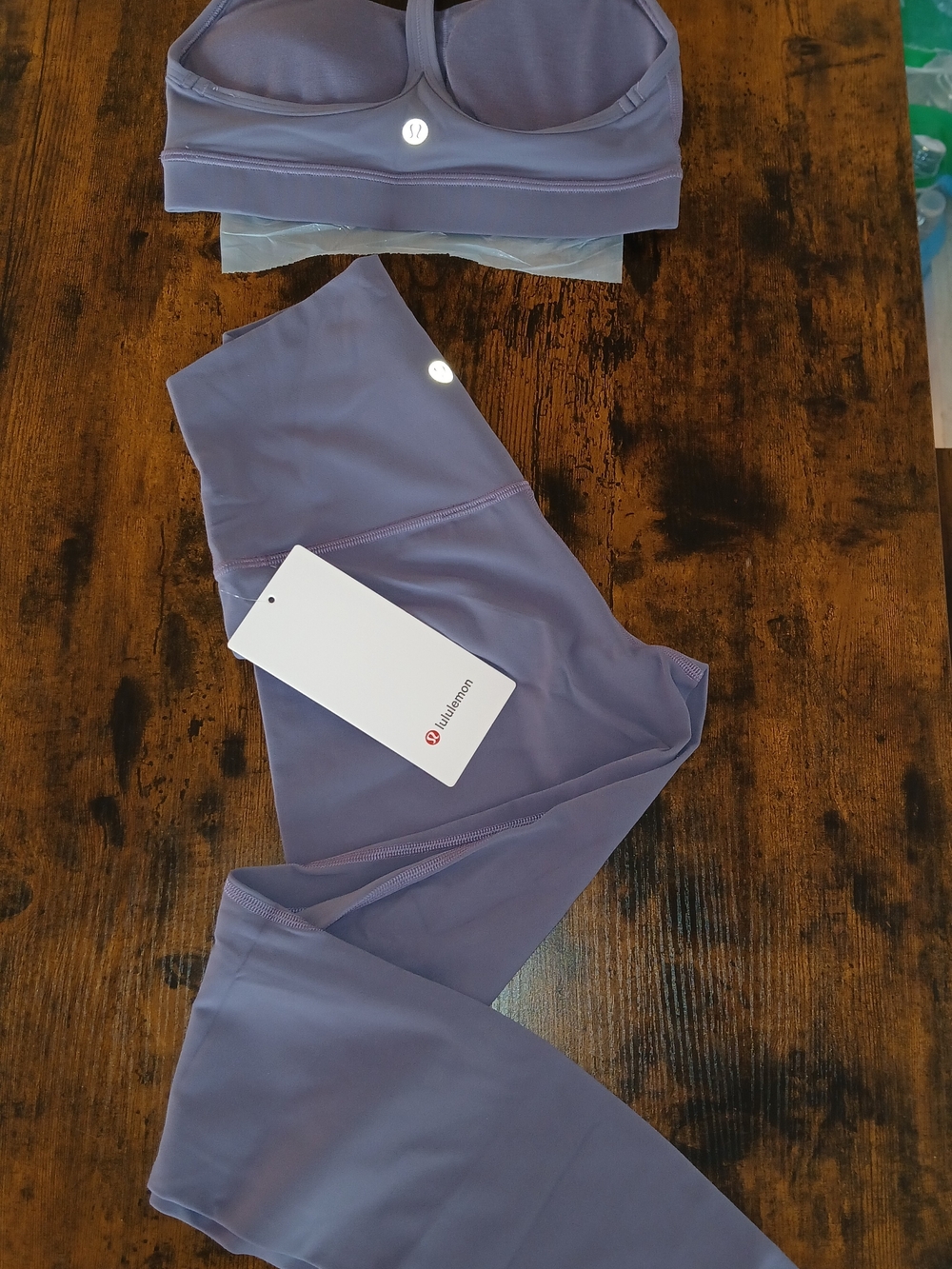 lululemon athletica Set Lavender-Mauve Leggings With Sports Top.